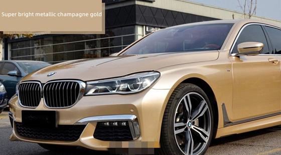 Involucro luminoso eccellente Champagne Gold metallico del vinile dell'automobile di lucentezza dell'ANIMALE DOMESTICO