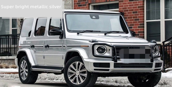 involucro del vinile dell'automobile di 30µM Metallic Silver Gloss per la pubblicità del veicolo