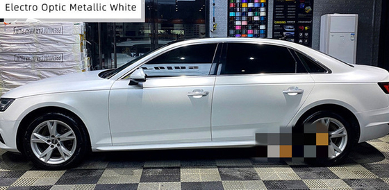 Rilascio dell'aria del film dell'involucro dell'automobile di Audi Electro Optic Metallic White scorrevole