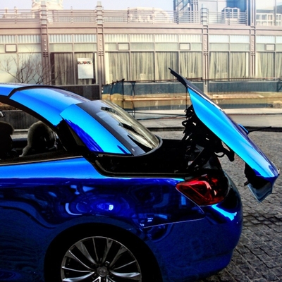 Involucro blu adesivo smontabile del vinile di effetto dello specchio dell'involucro dell'automobile di Chrome