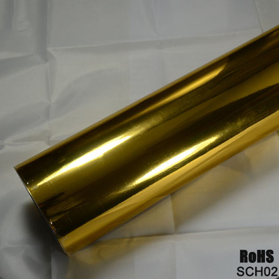 Alto rilascio 140gsm scorrevole dell'aria dell'involucro del vinile dell'automobile di Chrome dell'oro di lucentezza