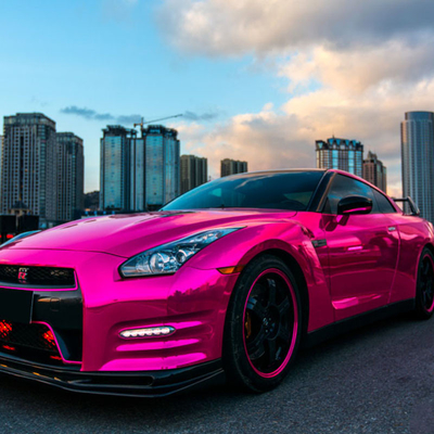 Bolla rosa a prova d'umidità di effetto dello specchio dell'involucro del vinile dell'automobile di Chrome libera