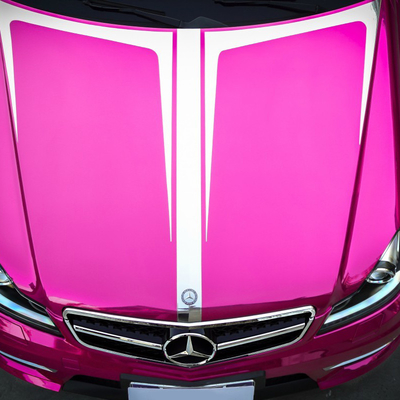 Involucro lucido Rose Red Car Wrap Film scorrevole del vinile di Chrome dello specchio del rilascio dell'aria