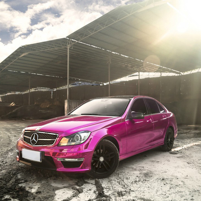 resistenza dello spruzzo di sale del film dell'involucro dell'automobile di 120µM Free Slideable Pink Chrome