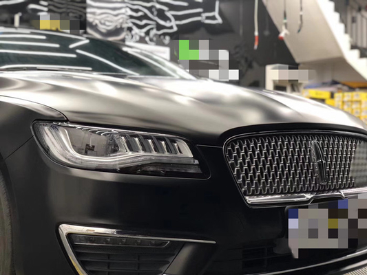 I pellami graffiano Matte Car Vinyl Wrap Roll nero metallico per i veicoli di emergenza
