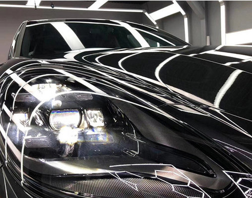 Bolla di aria nera metallica dell'involucro di 60µM Gloss Car Vinyl Swipeable libero