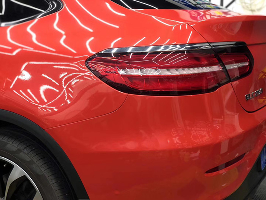 Involucro metallico rosso del vinile di lucentezza fiammeggiare dell'involucro dell'automobile della prova del graffio di Swipeable