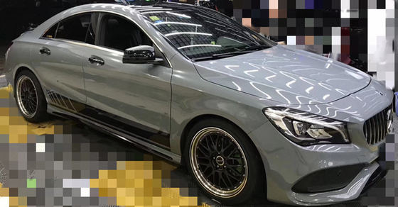 Involucro di pubblicità del veicolo del film di Ash Grey Wrap Polymeric Calendered Vinyl del cemento di lucentezza