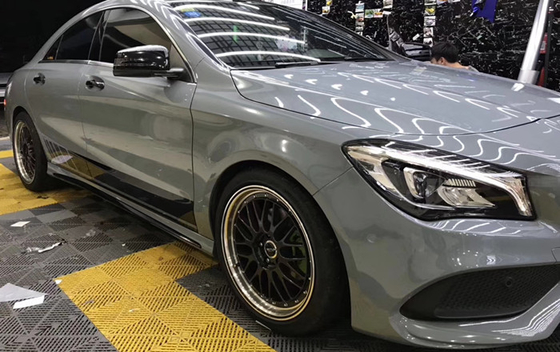 Involucro di pubblicità del veicolo del film di Ash Grey Wrap Polymeric Calendered Vinyl del cemento di lucentezza