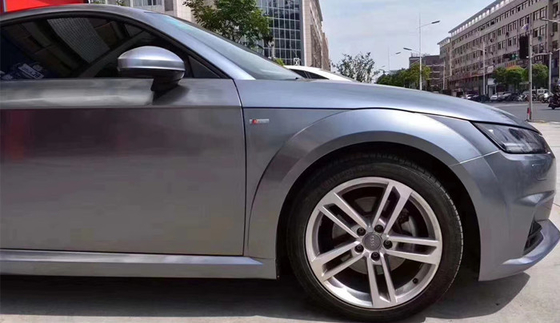 Lucentezza attivata calore d'acciaio di titanio Grey Vinyl Wrap metallico di Grey Gloss Car Vinyl Wrap