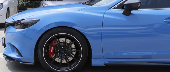 Alto veicolo di superficie liscio dell'involucro dell'automobile di lucentezza che avvolge Abu Dhabi Blue