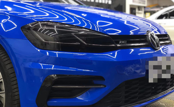 Vinile dell'involucro di Sapphire Blue High Gloss Car smontabile per la pubblicità del veicolo