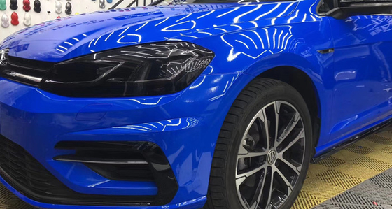 Vinile dell'involucro di Sapphire Blue High Gloss Car smontabile per la pubblicità del veicolo
