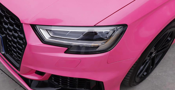 Resistente UV dell'alto di lucentezza di Rose Red Car Wrap Slidable dell'aria del rilascio involucro del vinile
