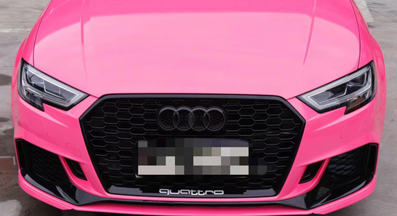 Resistente UV dell'alto di lucentezza di Rose Red Car Wrap Slidable dell'aria del rilascio involucro del vinile