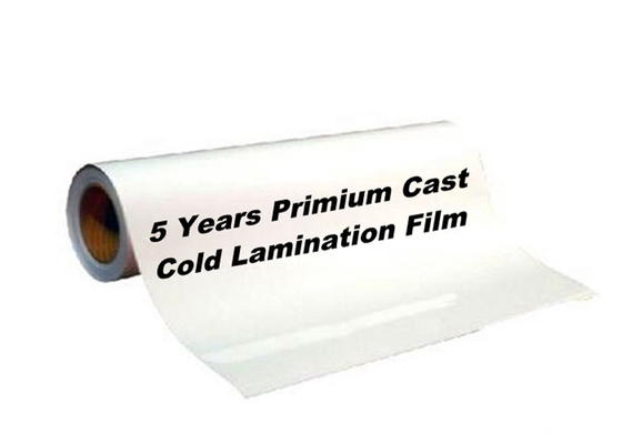 Il film lucido freddo fuso 1mm della laminazione del vinile della protezione dei grafici rotola 5 anni di durevolezza