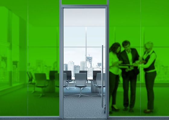 Erba il materiale decorativo glassato verde del fronte del PVC del film di vetro della finestra
