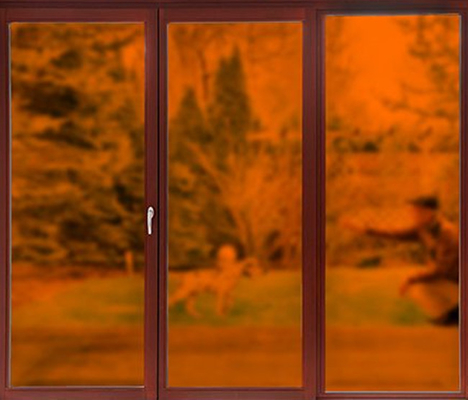 Copertura di finestra glassata normale arancio del film 1.22Mx50M Privacy Self Adhesive della finestra