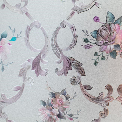 Film impermeabile della finestra del PVC del film di Gardenia Textured Stained Glass Window