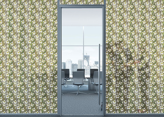 SGS decorativo stampato floreale di bambù di protezione di segretezza del film di vetro di finestra