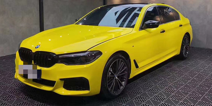 Involucro lucido giallo del vinile della prova di calore gratuito della bolla dell'involucro dell'automobile del cereale alto