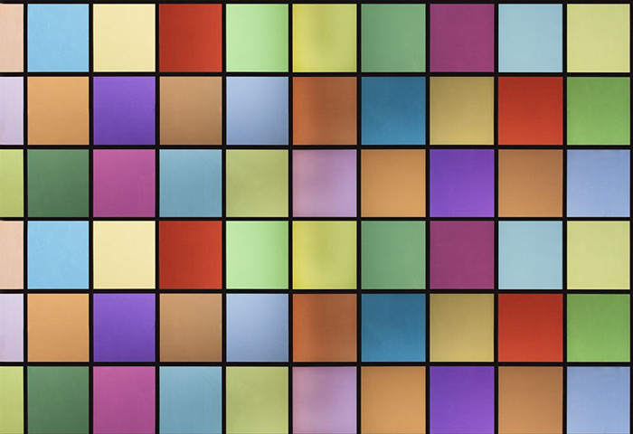 Il film decorativo di vetro di finestra di Sunproof ha colorato il modello dei quadrati